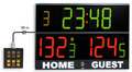 Electronic scoreboard with timer for multisport with only keys on console - Basketball scoreboard